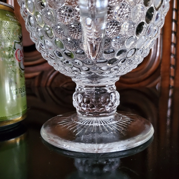 Vntg 40oz Ivima Clear Hobnail / Bubbles Pitcher - Picture 8 of 9
